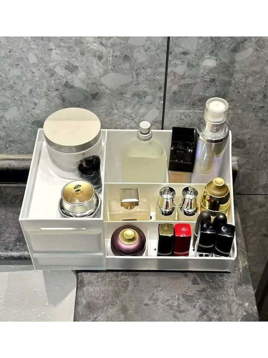 SteweHome Cosmetics Organizer with Drawers & Dividers White 25x15.5x11cm