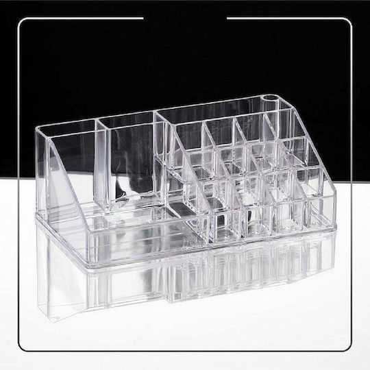 Stewehome Klassischer Make-up Zubehör Organizer Acryl Orange 22x12.5x8 cm
