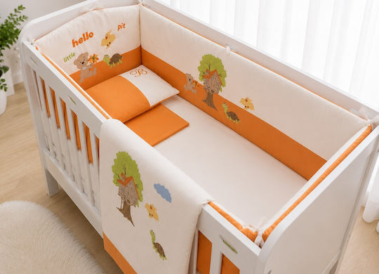Beboulino Baby Crib Bedding Set Treehouse 9pcs Orange