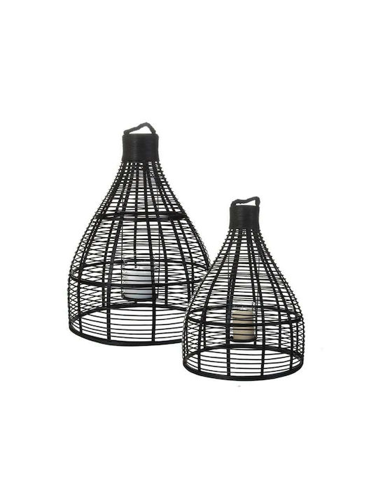 Art et Lumiere Lanterns Σετ Φαναράκια Bamboo Επιδαπέδια Μαύρα 2τμχ Art et Lumiere Lanterns Σετ Φαναράκια Bamboo Επιδαπέδια Μαύρα 2τμχ