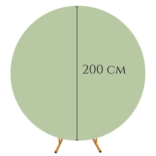 Double-sided Cover Round Balloon Arch Photo Wall 200 Cm Olive Green
