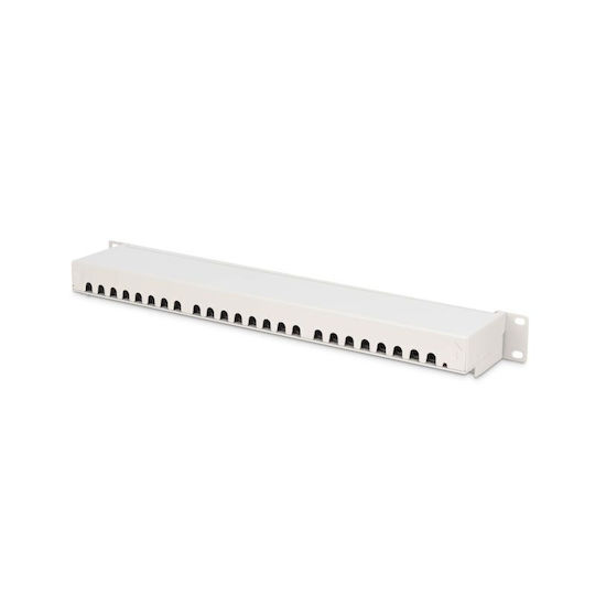 Digitus Пач Панел 19'' 24x RJ45 LSA Ниво Cat.6a Екраниран 1U Сив Кабелен Насочващ