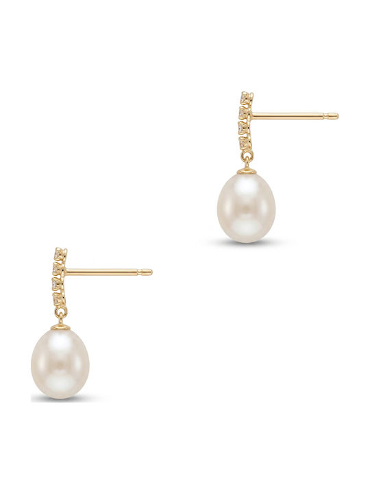 Kiriakos Gofas 14K Gold Ohrringe mit Steinen & Perlen Kiriakos Gofas 14K Gold Ohrringe mit Steinen & Perlen