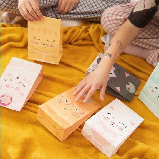 Paper Bags Candy Sweets Colorful Kittens Cats Birthday 6pcs