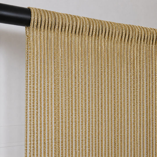 Türvorhang Fransen Dekor Streifen Big Glitter 100x200cm Beiges