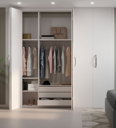 Set of Mechanism for 2 Folding Wardrobe Doors Without Bottom Guide Total Guide Length 2.35m Emuca 6117662
