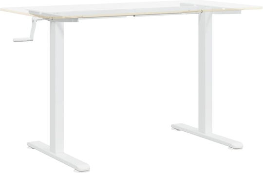 Vidaxl Σκελετός Όρθιου Γραφείου Λευκός 94-135 X60x 70-114 Εκ Ατσάλι