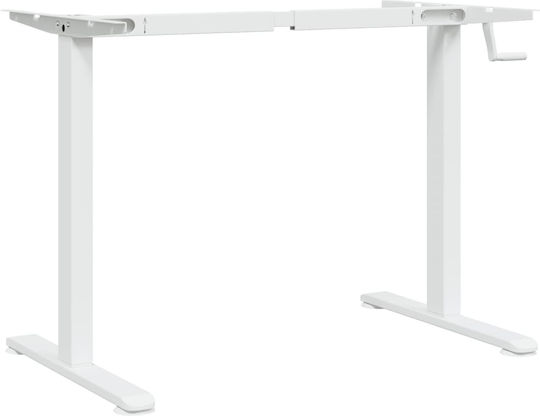 Vidaxl Σκελετός Όρθιου Γραφείου Λευκός 94-135 X60x 70-114 Εκ Ατσάλι