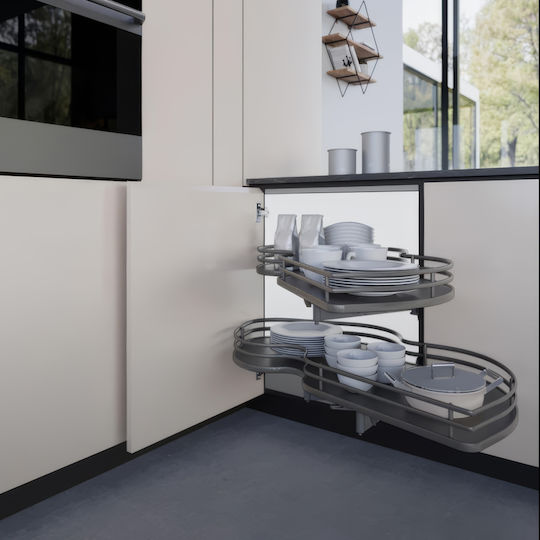 Kitchen Mechanism Blind Corner Cabinet Bean Inoxa Combis 846be Door 45cm Anthracite