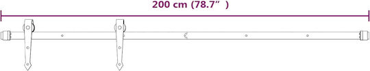 Vidaxl Συρόμενη Πόρτα Φυσικό Λευκό 80 X 210 Cm