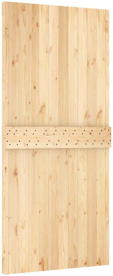 vidaxl Schiebetür Natürliches Schwarz 95 x 210 cm