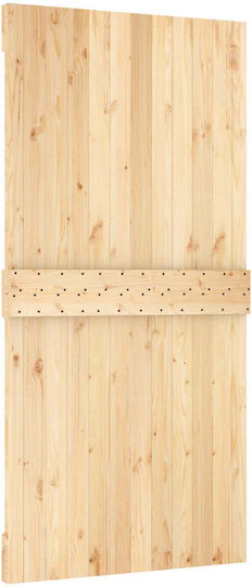 Vidaxl Ușă Glisantă Natural Negru 100 x 210 Cm