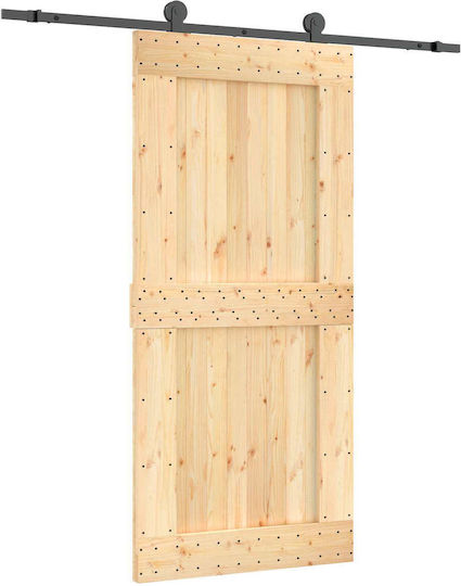 vidaxl Schiebetür Natürliches Schwarz 95 x 210 cm