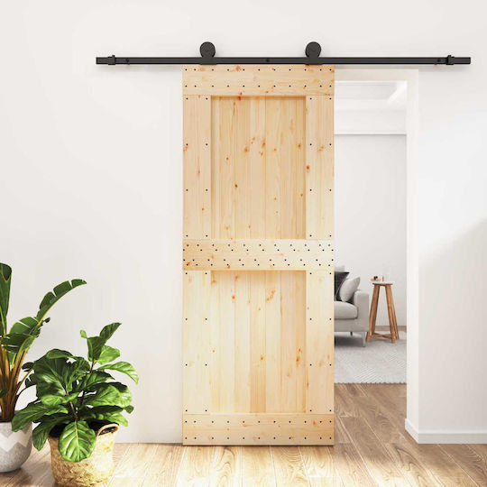 Συρόμενη Πόρτα Φυσικό Μαύρο 85 X 210 Cm 3444994 Συρόμενη Πόρτα Φυσικό Μαύρο 85 X 210 Cm 3444994