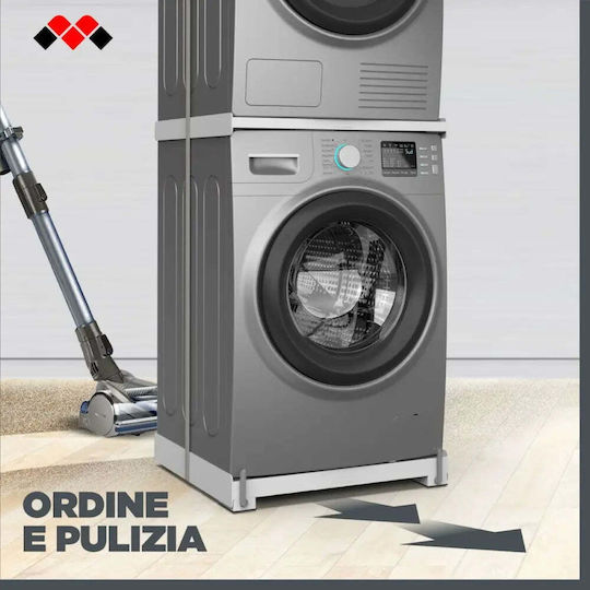 Meliconi 070-0633 Ρυθμιζόμενη Βάση Πλυντηρίου/Στεγνωτηρίου από Μέταλλο με Ρόδες 60x55εκ.