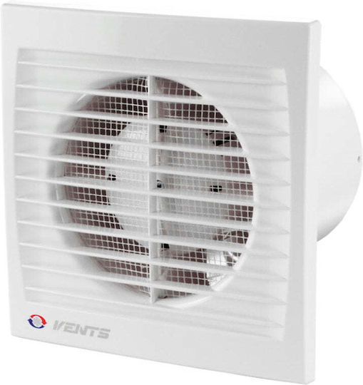 Vents 100S Wall-mounted Ventilator Bathroom 125mm White