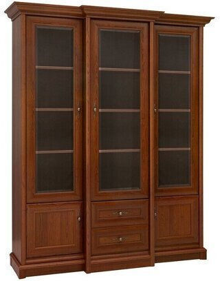 Vendore 113 Bodenstehend Wohnzimmer Vitrine aus Holz & Metall mit Glas Brown 168x43x205cm Vendore 113 Bodenstehend Wohnzimmer Vitrine aus Holz & Metall mit Glas Brown 168x43x205cm