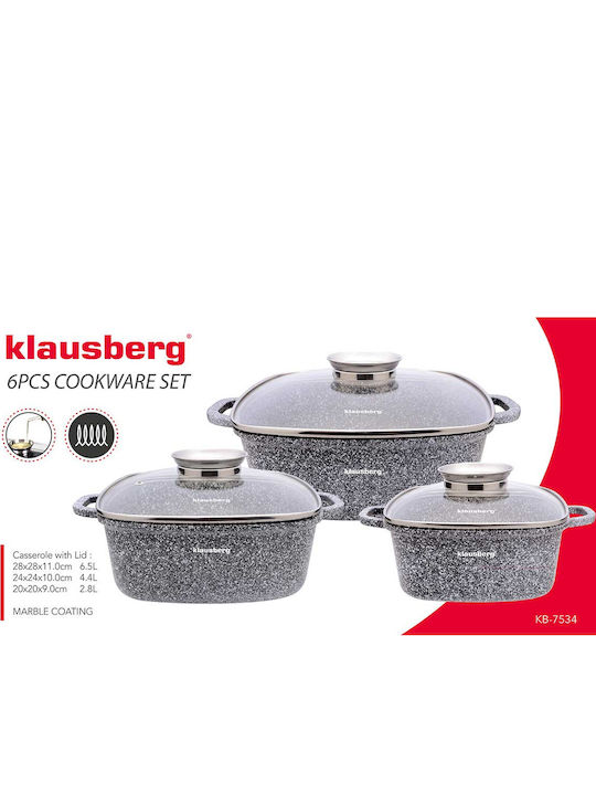 Klausberg Klausberg Töpfe Set aus Aluminiumguss mit Keramik Innenbeschichtung 3-teilig