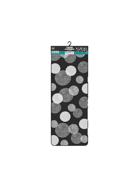 Douceur d'Intérieur Kitchen Mat Runner with Non-Slip Underlay Black 45x120cm