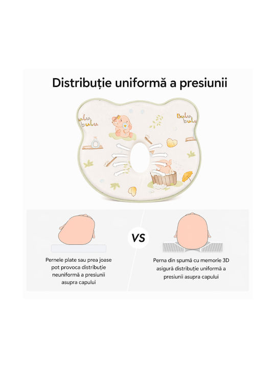 Kidizi Baby Plagiocephaly Pillow Memory Foam 21x25cm