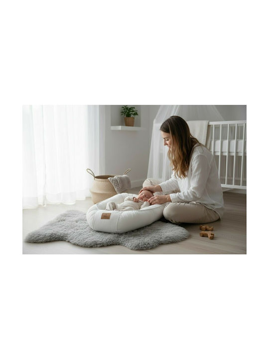 Qmini Baby-Kissen Nest Creme 55x75cm