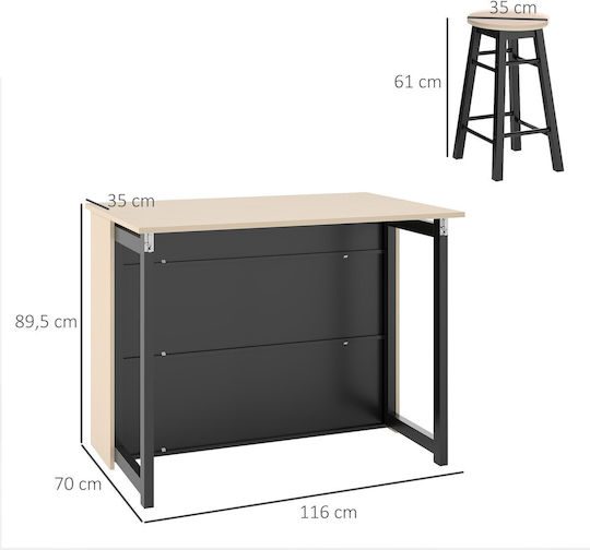 Esszimmer 3Stück 116x70cm