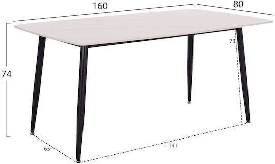 Τραπεζαρία με 6 Καρέκλες 160x80εκ.