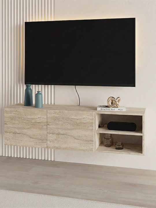 Έπιπλο Τηλεόρασης Conrad Travertine Μ140xΠ35xΥ38cm