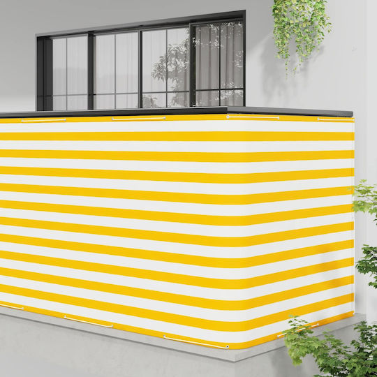 vidaXL Yellow Shade Divider with PU Coating 1.5x2m 160gr/m²