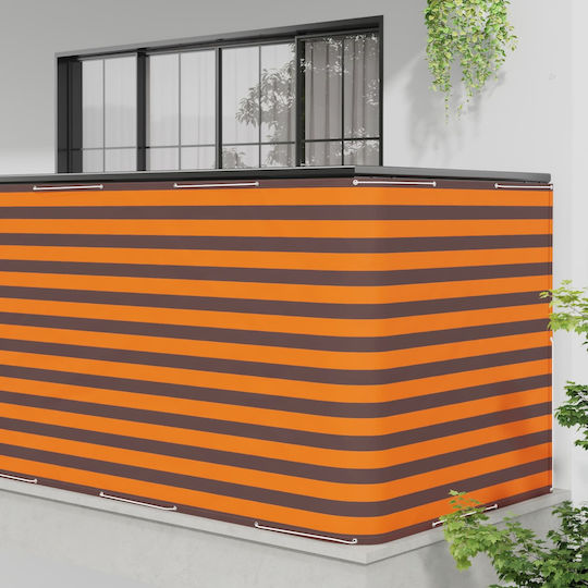 vidaXL Orange Shade Divider with PU Coating 1.5x2m 160gr/m²