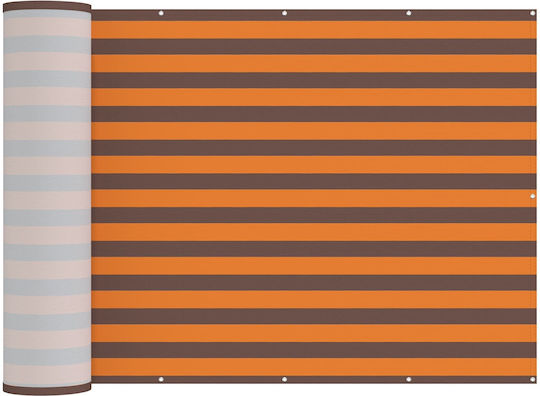 vidaXL Orange Shade Divider with PU Coating 1.5x5m 160gr/m²