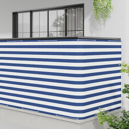 vidaXL Schattengewebe Blau mit PU-Beschichtung 1,5x6m 160g/m²