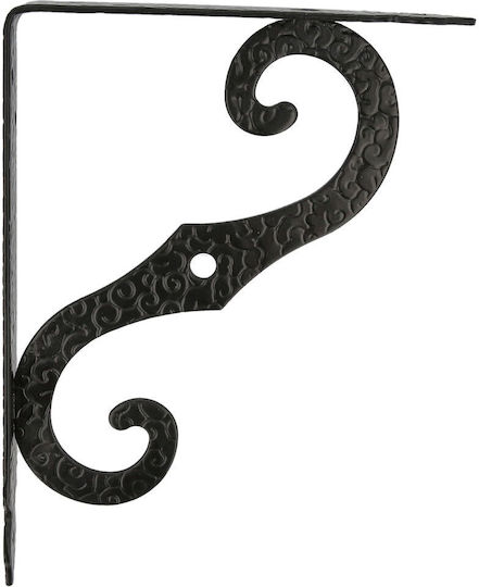Amig Γωνία Ραφιού από Μέταλλο Μαύρη 150x115mm 201