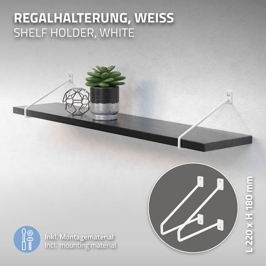 ML-Design Raft de colț din Metal în Culoare Albastru 220x180mm 2buc 490009789