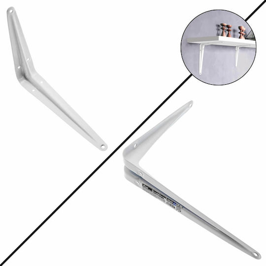 Element Heavy-Duty Metallic Corner Shelf White 200x150mm 580102.0008