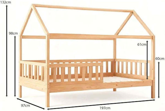 Dream Pat pentru copii Montessori Single Bej pentru saltea 90x190cm EK701,4