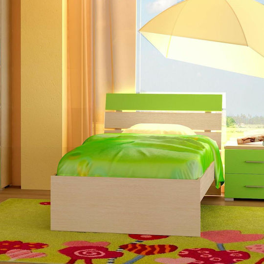 Note Kids Bed Classic Semi Double Green for Mattress 110x190cm