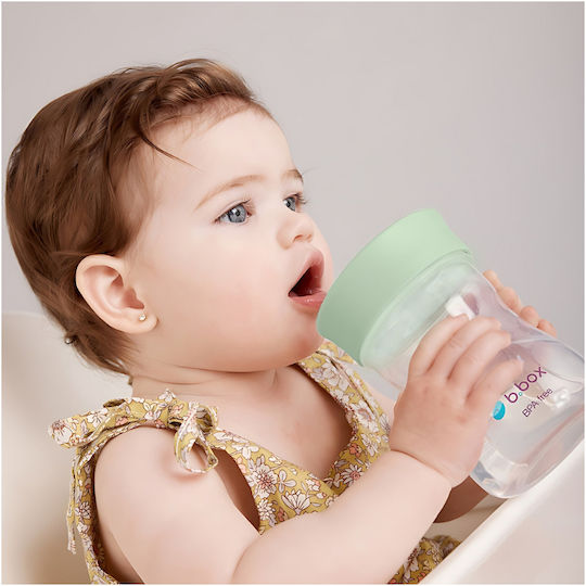 B.Box Educational Silicone Sippy Cup Green for 12m+ 240ml