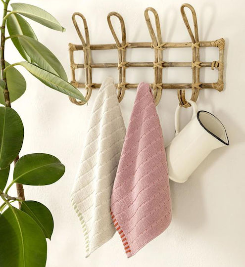 Nima Prima Kitchen Towel Made of 100% Cotton in Beige Colour 40x40cm 2 Pieces