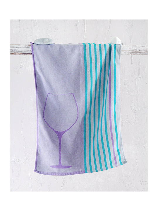 Rythmos Acan Towel from 100% Cotton in Blue Color 50x70cm