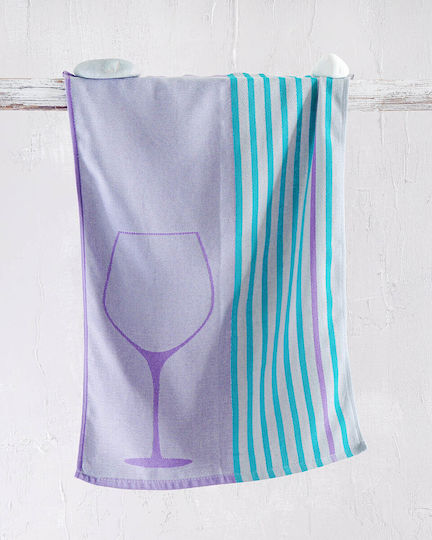 Rythmos Acan Handtuch aus 100% Baumwolle in Blau Farbe 50x70cm