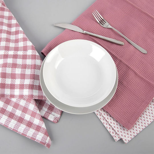 Orion Handtuch aus 100% Baumwolle in Rosa Farbe 70x50cm 3Stück