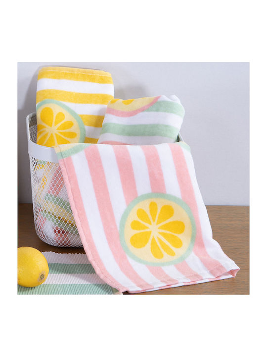 Nef-Nef Homeware Ποτηρόπανο από 100% Βαμβάκι σε Κίτρινο Χρώμα 40x60cm