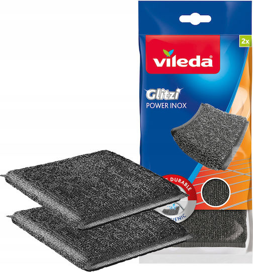 Vileda Glitzi Комплект Кухненски Гъби Сребристи 2 Бройки