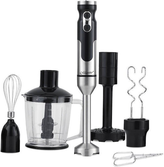 Maestro Blender De Mână Cu Tijă Din Inox 1000W Negru