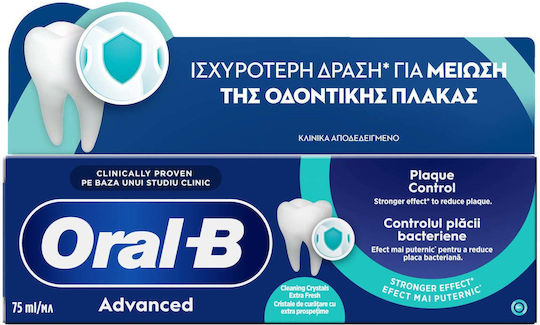 Oral-B Advanced Plaque Control Cleaning Crystals Toothpaste Against Plaque 75ml