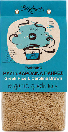 Βιο Αγρός Βιολογικό Ρύζι Καρολίνα Πλήρες 500gr