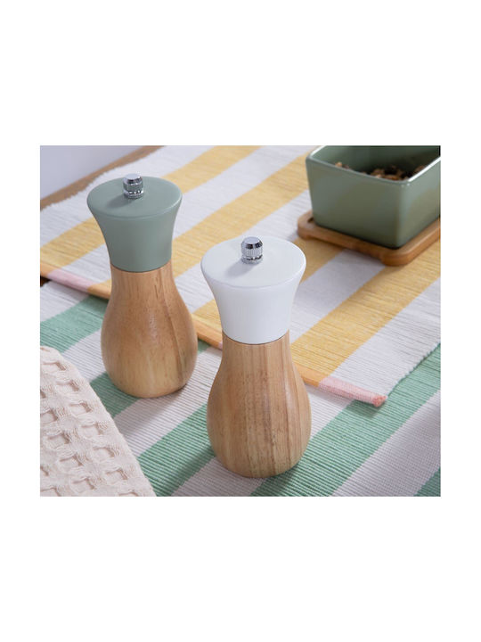 Μύλος Αλατιού Πιπεριού Flop 6x14 White Nef-nef Homeware Κεραμικό Ξύλο