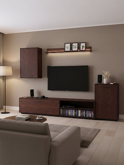 Living Room TV Unit Wenge L180xW33xH170cm