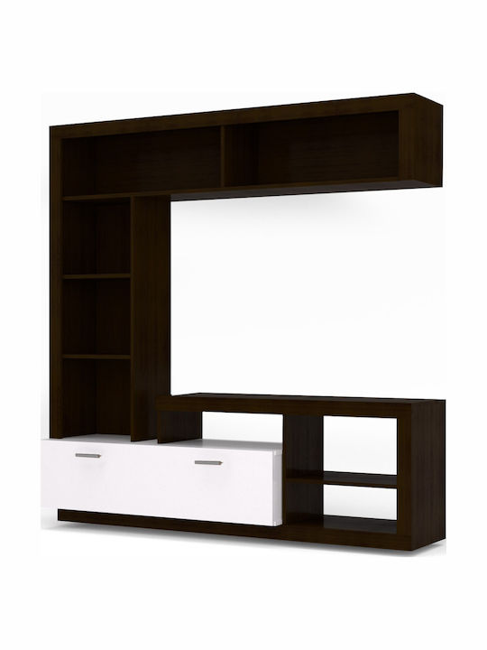 Σύνθετο Σαλονιού Floks Wenge / Λευκό Μ170xΒ41xΥ170εκ.